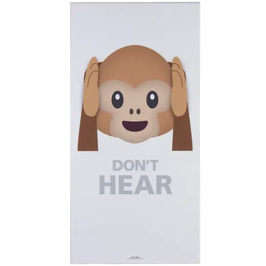 Art-Acoustic akustikbillede Abe Don´t Hear 9x600x1200 mm hvid