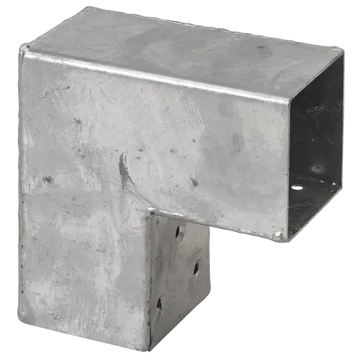 Plus Cubic hjørnebeslag t/stolpe enkelt varmgalvaniseret 7x7 cm