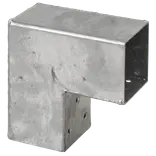 Plus Cubic hjørnebeslag t/stolpe enkelt varmgalvaniseret 7x7 cm