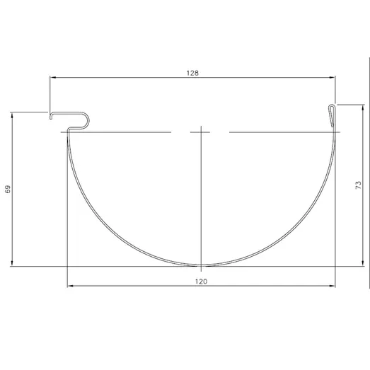 Plastmo tagrende nr. 11, 3 m zink