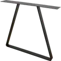 Bordben trapez sort, 710 mm