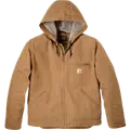 Carhartt washed duck sherpa lined jakke brun