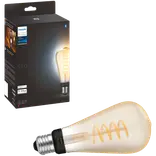 Philips Hue LED edison pære E27 7W ST72 filament hvid ambiente