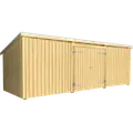 Plus Nordic Multi Havehus 14 m² 3 moduler m/dobbeltdør og lukket front inkl. tagpap/alulister