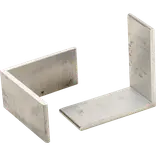 Kirkedal L-beslag t/ K100 alu stolper 3x50 mm alu. 1 stk