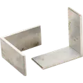 Kirkedal L-beslag t/ K100 alu stolper 3x50 mm alu. 1 stk