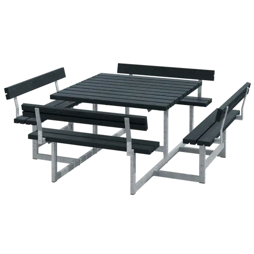 Plus Picnic bord/bænkesæt med 4 ryglæn 224 cm