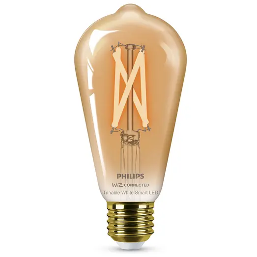 Philips Smart WiZ white LED pære E27 6,7W edison guld