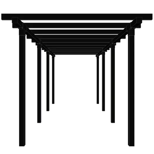 Plus pergola dobbelt 3 moduler sort