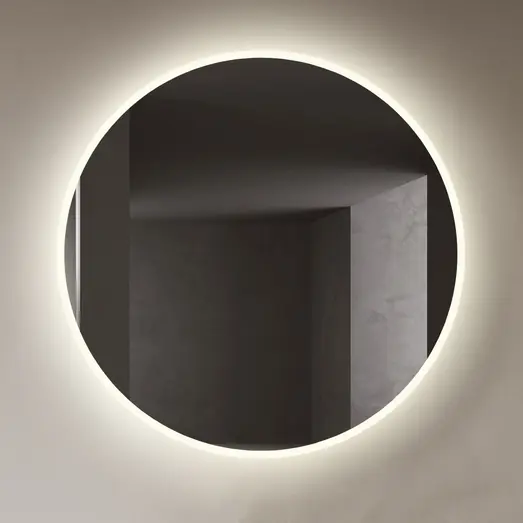 Milobad CL065-1 spejl m/LED frosted Ø90 cm
