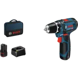 Bosch GSR 12V-15 akku bore-skruemaskine 2 x 2,0 Ah batterier og lader