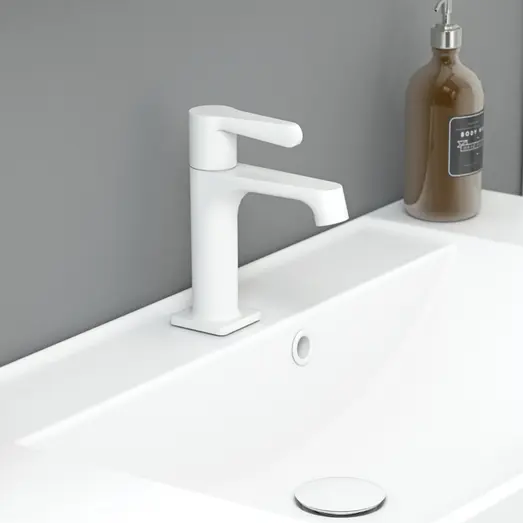 Scanbad overløbsroset t/porcelænsvask 3x3x1,5cm mat hvid