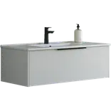 Scanbad NOW vaskeskab m/én skuffe 33,8x45,5 mat sand glat front