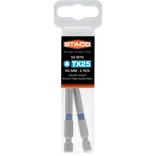 Staco 1/4" TX25 bit blå 89 mm 2 stk.