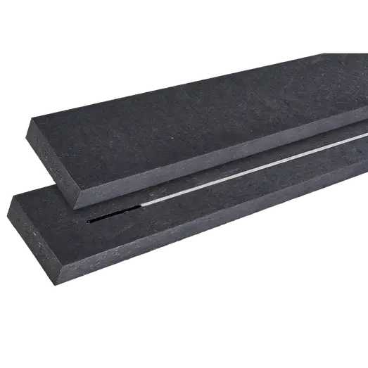 PLUS Picnic Bord/Bænkesæt m/4 ryglæn 224 cm RePlast Sort