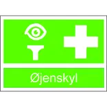 Ox-On oplysningsskilt øjenskyl plast A4