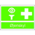 Ox-On oplysningsskilt øjenskyl plast A4
