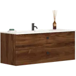 Scanbad Delta vaskeskab m/Micca vask 120 cm brun eg