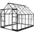 Halls ICON 8 8,1 m² sort m/3 mm delt glas og fundament