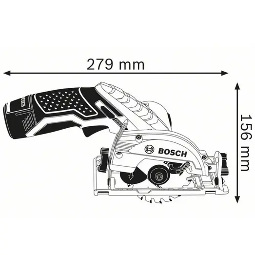 Bosch GKS 12V-26 akku rundsav solo