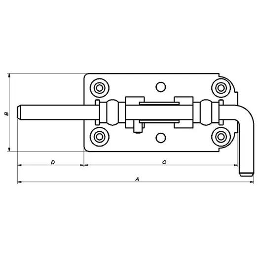 PN skudrigle 230 mm varmforzinket sort