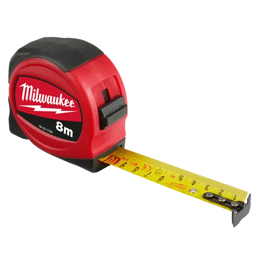 Milwaukee S8/25 mm slimline målebånd 8 m