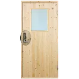 Plus udhusdør standard panel med vindue inkl. karm/montagesæt HU