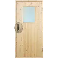 Plus udhusdør standard panel med vindue inkl. karm/montagesæt HU