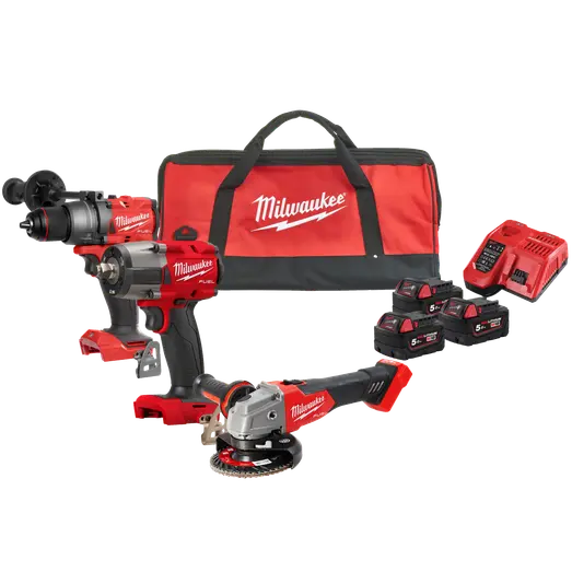 Milwaukee M18 FPP3AD-503B Powerpack elværktøjssæt