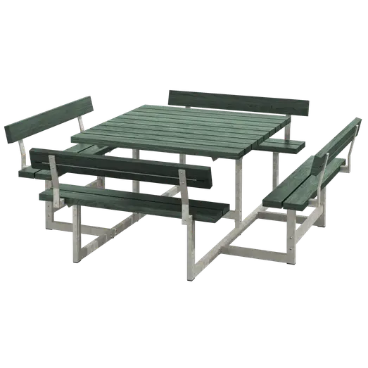 Plus Picnic bord/bænkesæt med 4 ryglæn 224 cm