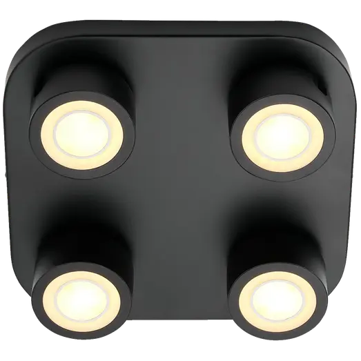 Nordlux Clyde 4-spot LED loftslampe sort 