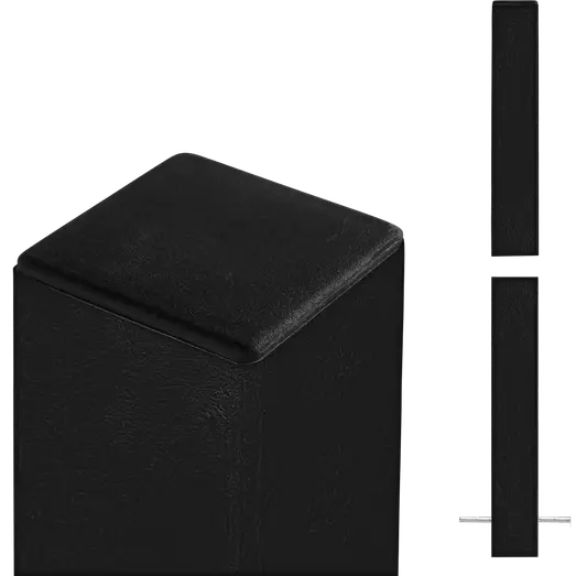 PLUS Stålstolpe 8×8×268 cm til nedstøbning sort