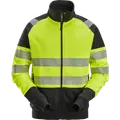 Snickers 2835 hi-vis sweatjakke med lynlås