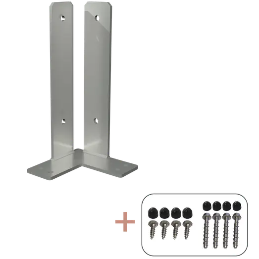 Plus Hjørne Stolpefod til fundament  9x9x30 cm  m/skruer