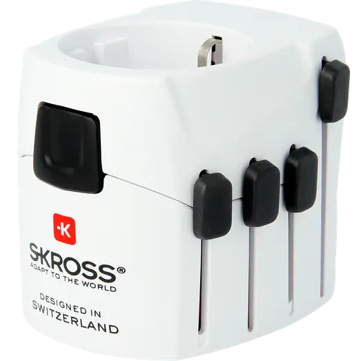 Verdensadapter Pro 6,3A hvid