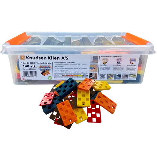 Knudsen kilen K-Klods 45C Mix i plastboks