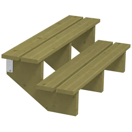 Plus Terrassetrappe 2 trin 37x51 cm 34,2° 120 cm