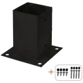 Plus Cubic Stolpefod 9x9 cm stolper til fundament m/skruer sort