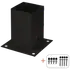 Plus Cubic Stolpefod  9x9 cm stolper  til fundament  m/skruer sort