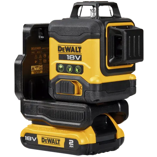 DeWALT DCLE34031D1-QW multilinjelaser grøn 18V 3x360 1x 2.0 Ah batteri og lader