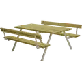 Plus Alpha bord- og bænkesæt med 2 ryglæn 177 cm