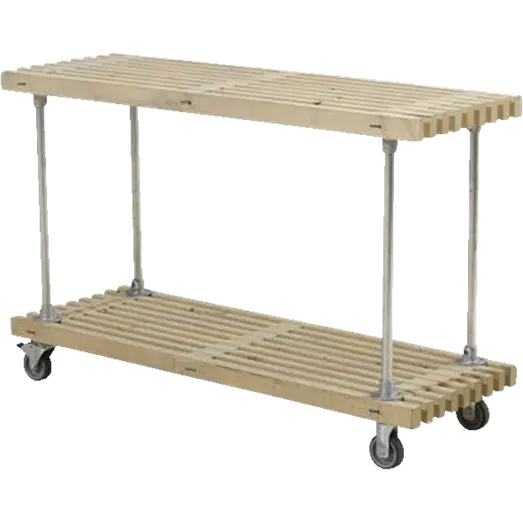 Plus Tralle Grill-/Anretterbord m/hjul 140x49x90 cm - drivtømmerfarve