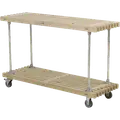 Tralle Grill-/Anretterbord m/hjul 140x49x90 cm - drivtømmerfarve