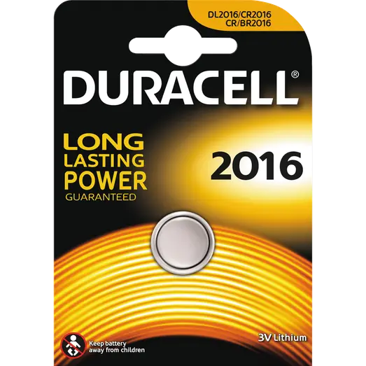 Duracell Electronics knapcell CR2016 batteri 1 stk. pk.