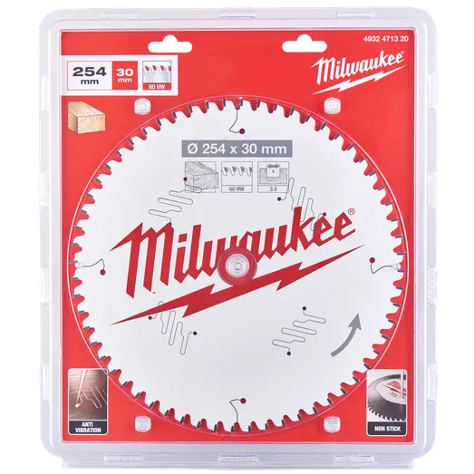 Milwaukee CSB MS W rundsavsklinge Ø254x30x3,0 mm 60 tænder til træ