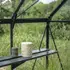Halls ICON Gardenhouse 6 8,6 m² sort m/3 mm hærdet glas og fundament