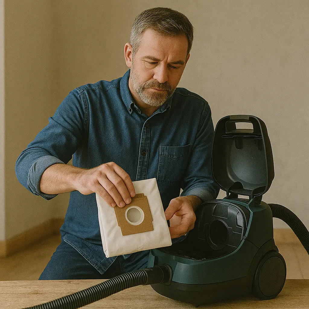 udskiftning af støvsugerpose