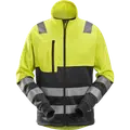 Snickers hi-vis trøje med gennemgående lynlås, klasse 2 gul/sort