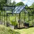 Halls ICON Gardenhouse 6 drivhus 8,6 m² (6'x10') sort m/3 mm hærdet glas