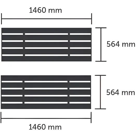 Halls integreret foldbar lamelbord t/ICON 6 6,1 m²